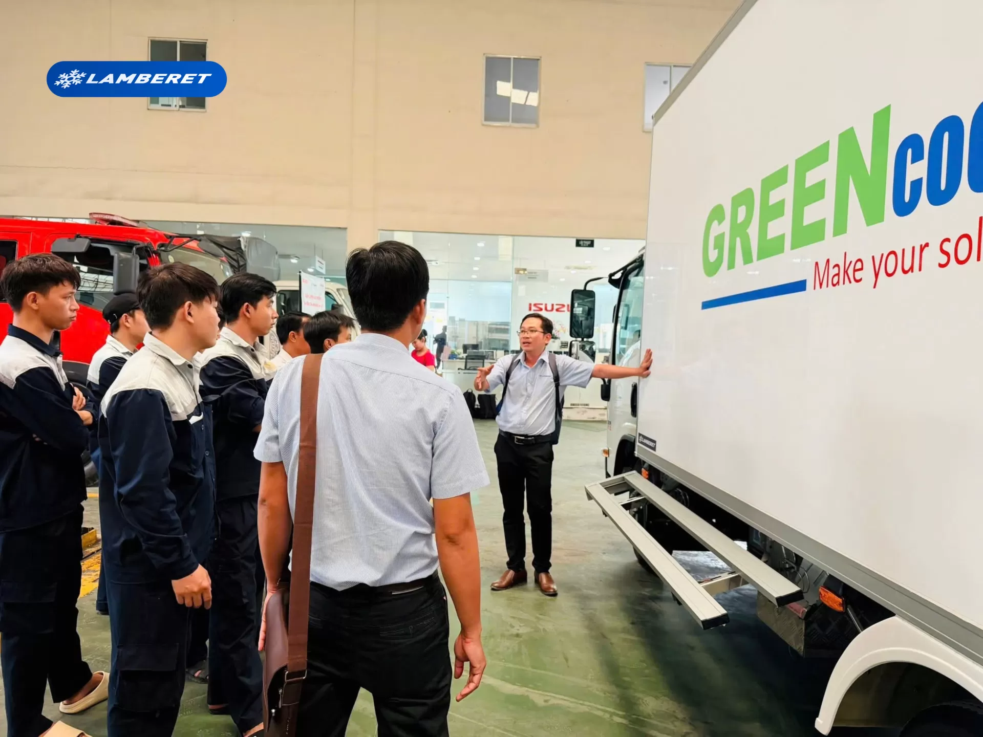 Lamberet đồng hành cùng Đại lý Isuzu Vân Nam đào tạo vận hành & bảo dưỡng thùng lạnh cho khách hàng Thành An Greencool