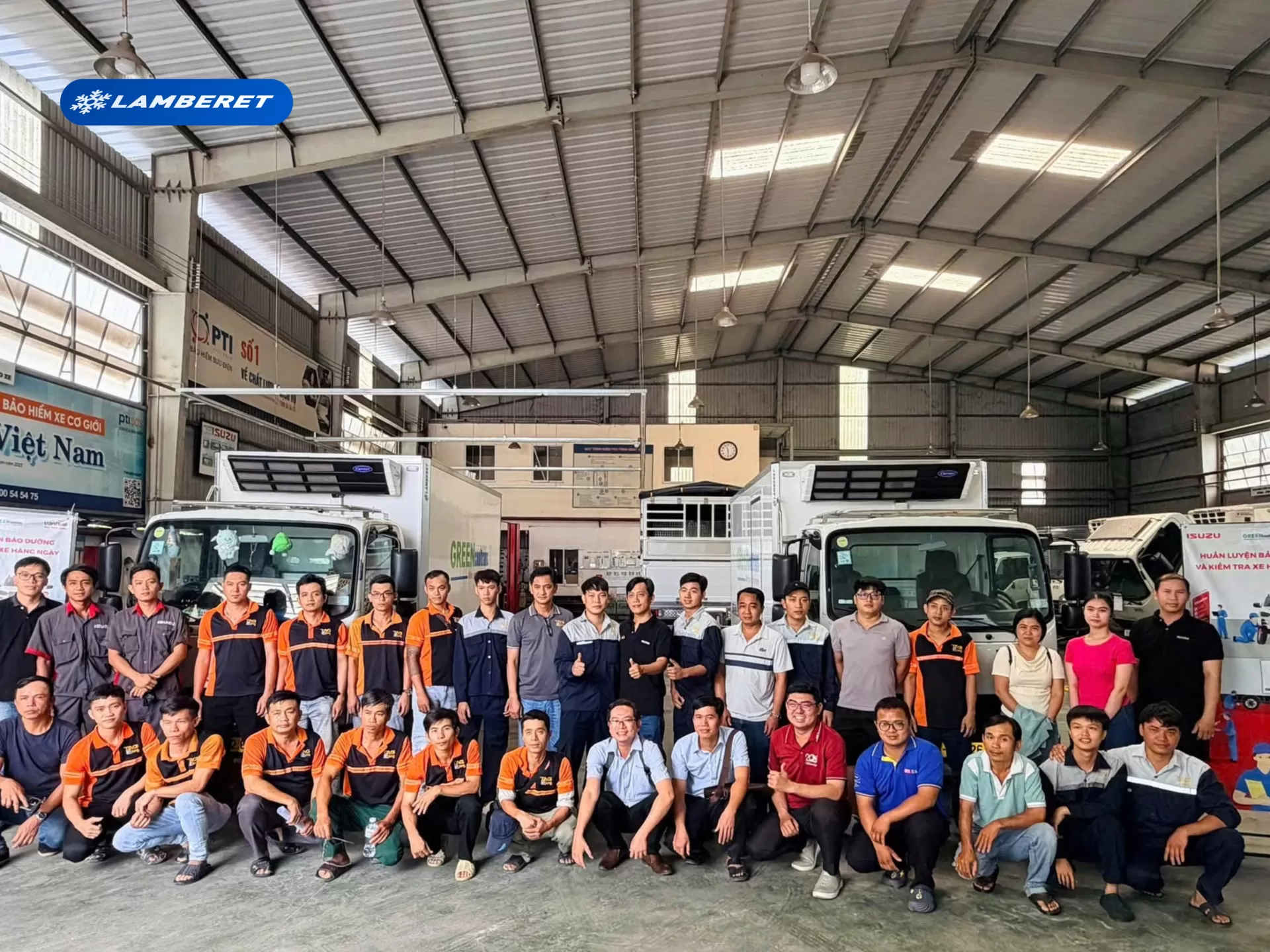 Lamberet đồng hành cùng Đại lý Isuzu Vân Nam đào tạo vận hành & bảo dưỡng thùng lạnh cho khách hàng Thành An Greencool